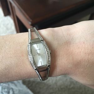 Guess silver rhinestone watch.